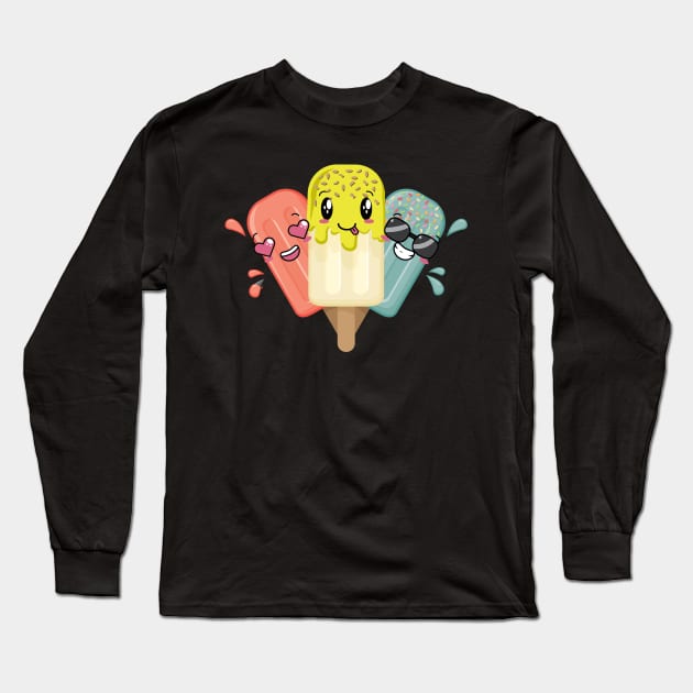 Melting Ice Cream Sun Glasses Long Sleeve T-Shirt by Shirtttee